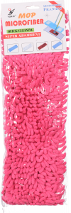 Запаска д/швабри Yonic 3702 мікрофібра-локшина 40х10 см 90 г рожева И264