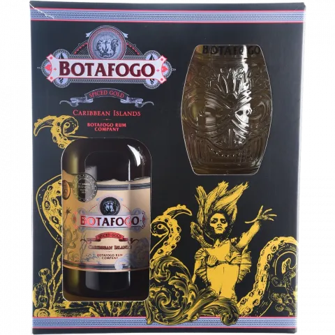 Набір Ром Botafogo Spiced 0,7 л + склянка 0,5 л