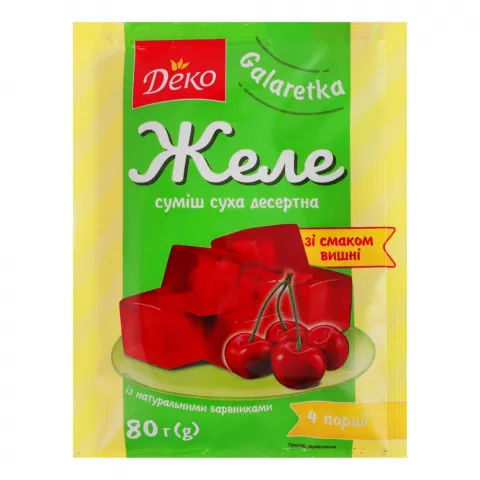 Желе Деко 80 г зі смаком Вишні