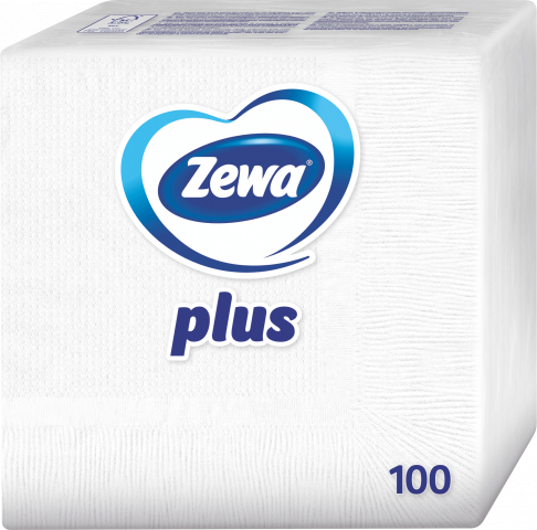 Серветки Zewa 100 шт. Плюс білі