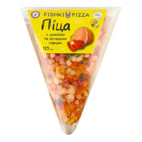 Піца Fishki Pizza 125 г Понтіно з шинкою та солодким перцем