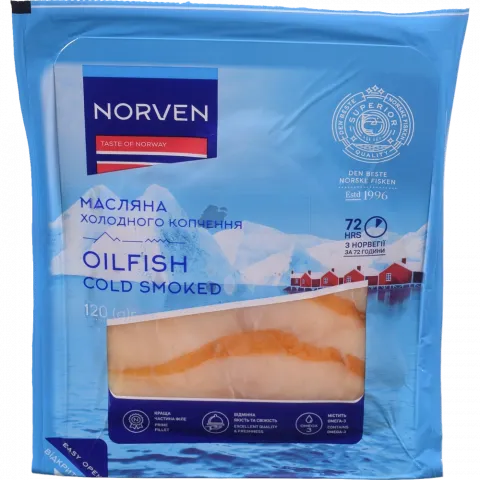 Риба Масляна Norven 120 г т/у х/к нар.