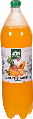 Вода Бон Буассон 2 л фрукт з соком МультиВіт