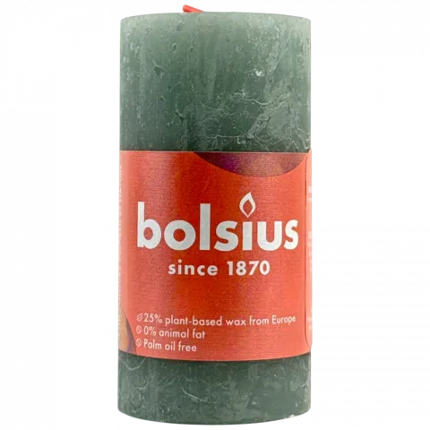 Свіча Bolsius 100/50 рустік Зелений нефрит, 30 год., арт. 103668770368
