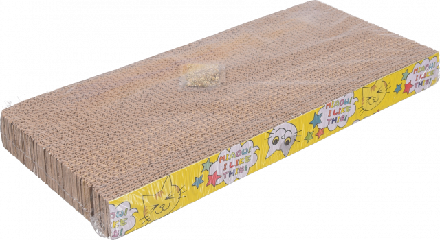 Дряпка-лежанка для котів, прямокутна, 43,5х19х4 см, картон арт. 13411-3 И