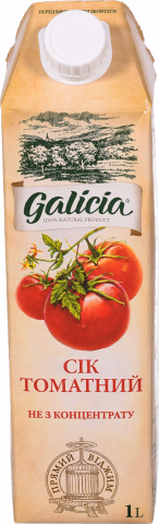 Сік Galicia 1 л Томатний з сіллю