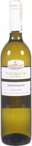 Вино Бадагоні Цинандалі 0,75 л сух. біле 12