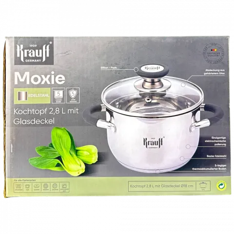 Каструля Krauff 2,8 л зі скл.кришкою 18 см 26238016