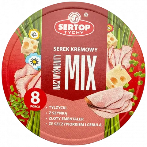 Сир плавл. SERTOP 140г  асорті Наш делікатес (Польща)