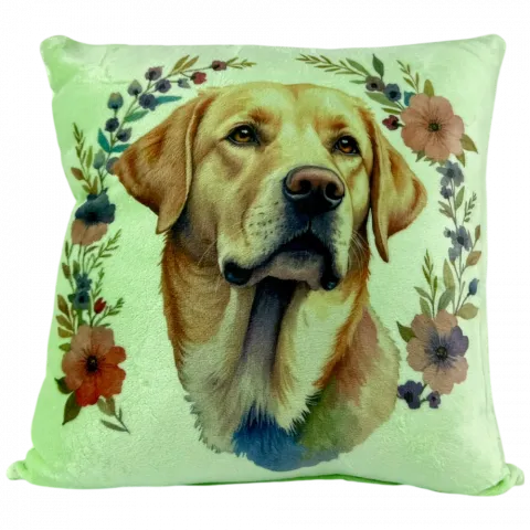 Подушка плюш. Strateg Сонячний Лабрадор 35х35см 61374