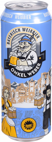 Пиво Onkel Weber 0,5 л з/б Bayerisch Weissbier