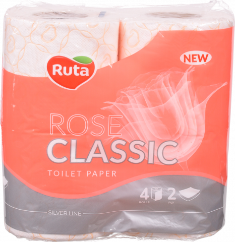 Туал. папір Рута 4 шт. Classic Rose 2 шар.