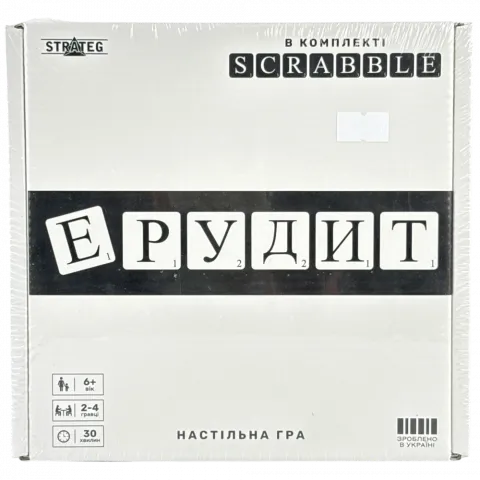 Ігра Настільна Strateg Ерудит чорно-білий укр. 30640