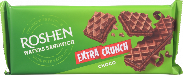 Вафлі Рошен 142 г Wafers Sandwich Crunch шоколад