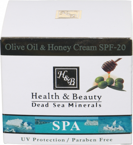 Крем Health and Beauty 50 мл з медом та оливковим маслом SPF-20 для всіх типів шкіри