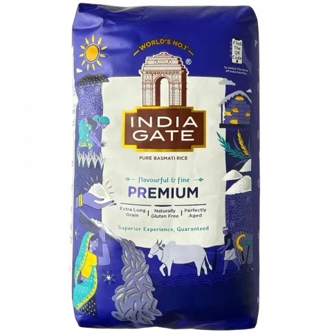 Рис басматі INDIA GATE 1кг преміум И244 (Індія)