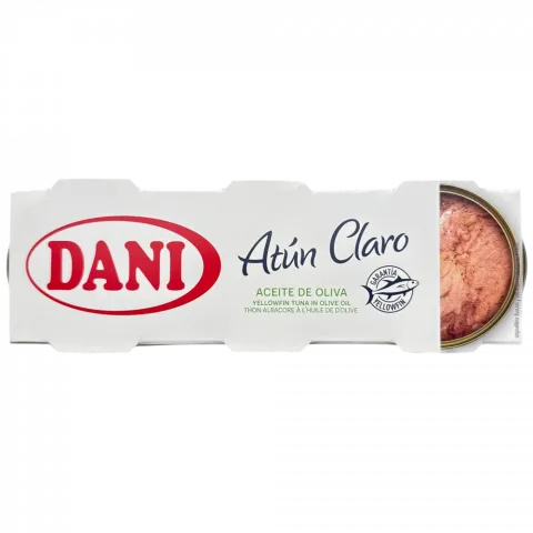 Тунець жовтоперий DANI 3х80г в олив.олії з/б И080(Іспанія)
