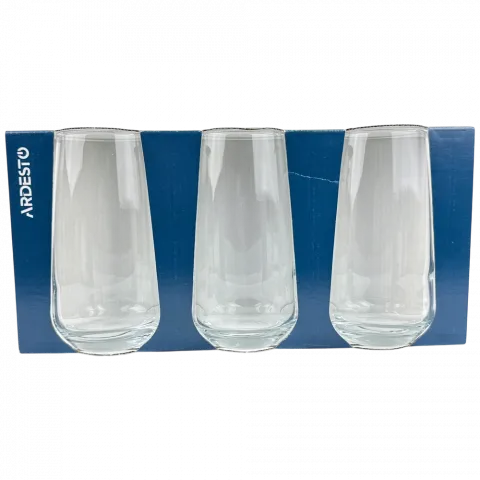 Набір склянок Ardesto Gloria Shine 480 мл 3 шт. AR2648GS