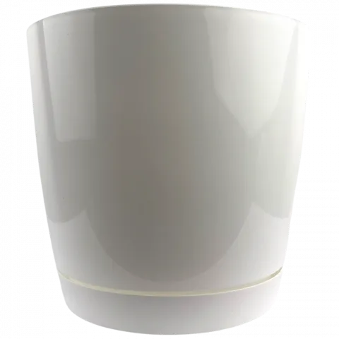 Горщик д/квітів PP Coubi RoundP 24 см білий DUOP240-S449 И753 (Польща)