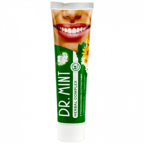 Зуб. паста Dr. Mint 130 г Комплекс трав