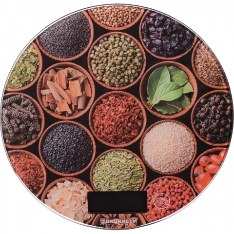 Ваги д/кухні Grunhelm круглі KES-1RD