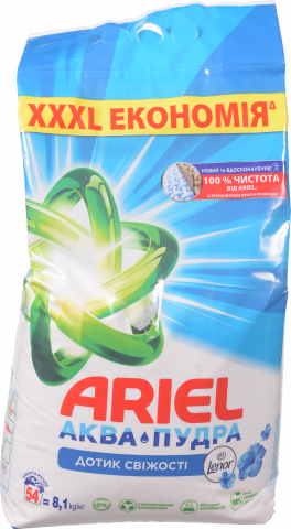 Порошок Ariel 8,1 кг Аква-Пудра Дотик свіжості Lenor