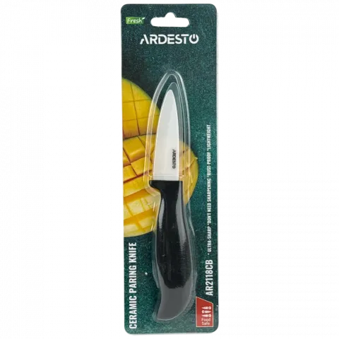 Ніж керм. д/овочів Ardesto Fresh 7,5см чорний AR2118CB