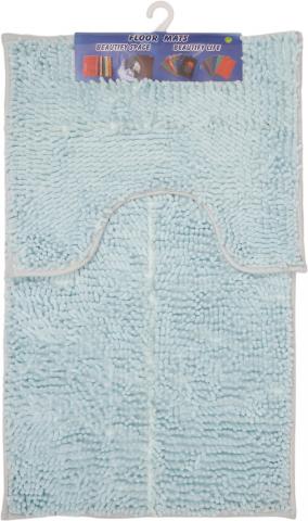 Набір килимків д/ванної кімнати Kornel 50х80/40х50 см блакитний KL-46