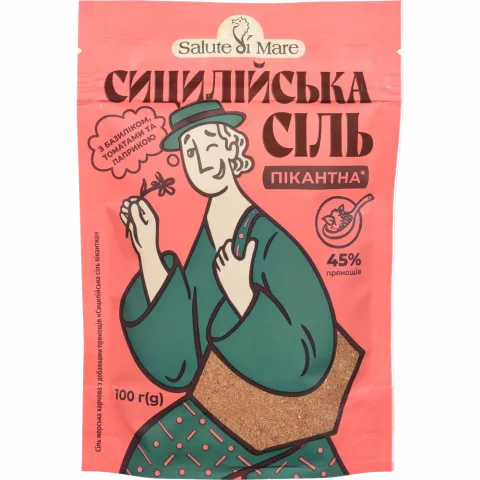 Сіль морська Salute di Mare 100 г Сицилійська з прянощами