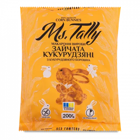 Макарони Ms.Tally 200 г Зайчата кукурудзяні