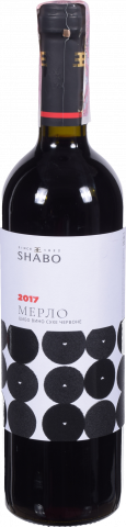 Вино Шабо КШ Мерло 0,75 л сух. червон.