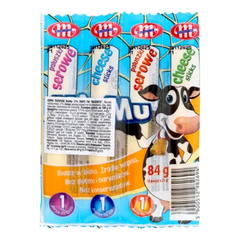 Сирні палички Mlekovita 84г MiaMu (Польща)