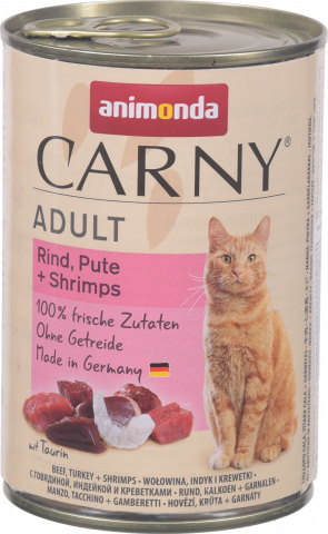 Корм д/котів Animonda 400 г Carny з яловичиною, індичкою та креветками