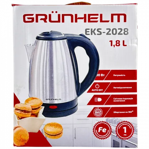 Електрочайник Grunhelm EKS-2028 New 1,8 л 1500 Вт дисковий