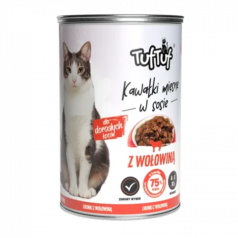 Корм д/котів TUFTUF 415г Яловичина (Польща)