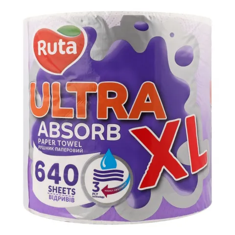 Рушник папер. Ruta Ultra XL 1 шт.3-шар. білий