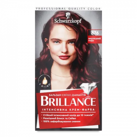 Фарба д/волосся Schwarzkopf Brillance 876 Вишуканий рубін