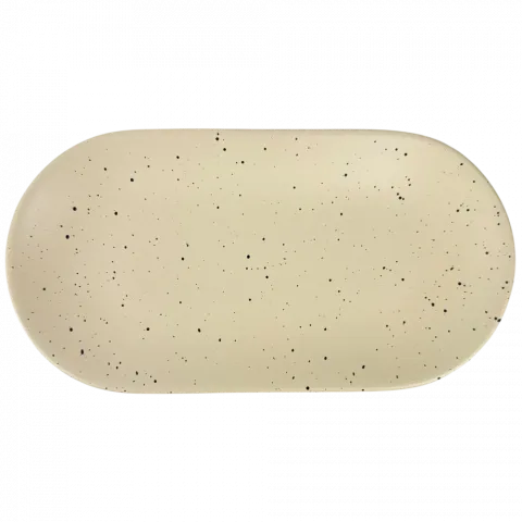 Блюдо овальне керм. Intrendo Milk Dote 25х13,2см IN0025MIL