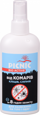 Лосьйон в/комарів та кліщів Picnic 100 мл Bio active