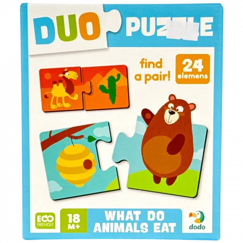 Іграшка Dodo Пазл ДУО Хто що їсть 300691