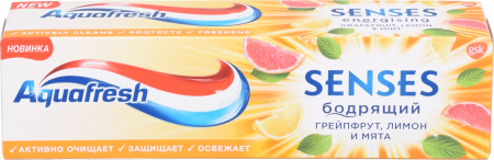 Зуб. паста Aquafresh 75 мл Senses Енергія грейпфруту