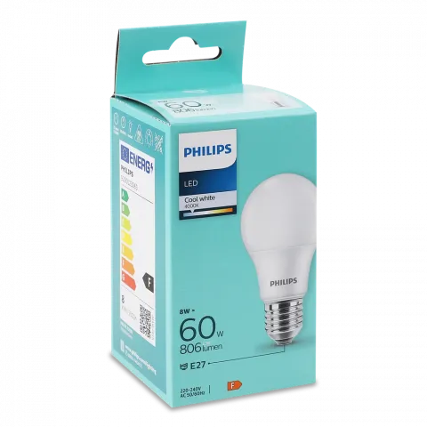 Лампа LED Philips 60W A60 E27 CW 230V FRND1PF/6DISC 4000К