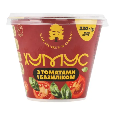 Хумус Kochubey`s Oaks 220 г з томатами та базиліком