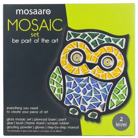 Набір д/творчості Mosaaro Кришталеве скло мозаїка Сова MA2004