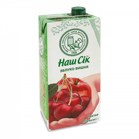 Нектар Наш Сік 0,95 л т/п Яблучно-вишневий