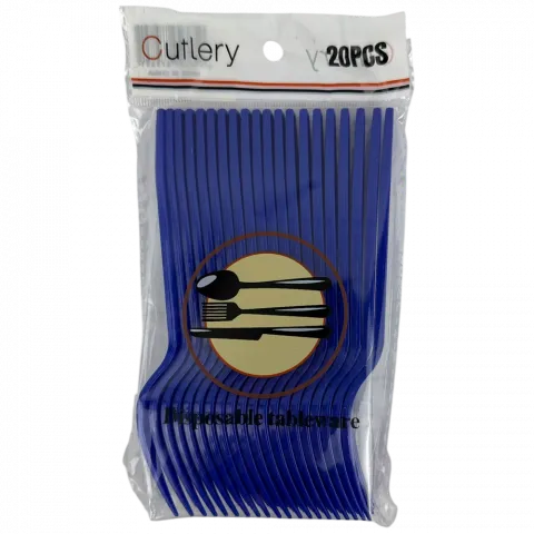 Виделки пласт. 15,5 см 20 шт. Блакитний 34901A-14 И856