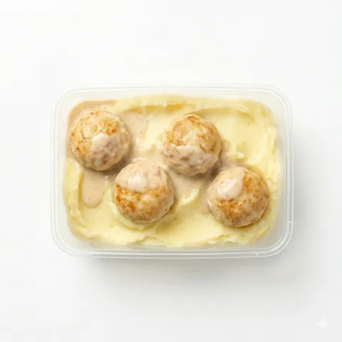 Мітболи курячі у вершковому соусі  з Пюре 350 г