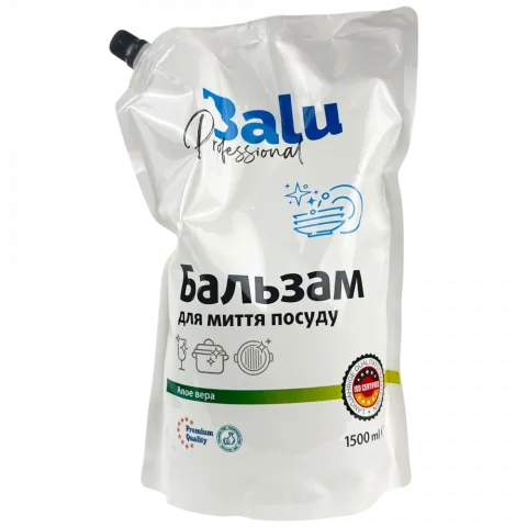 Бальзам д/посуду BALU 1500 мл д/пак Алое вера