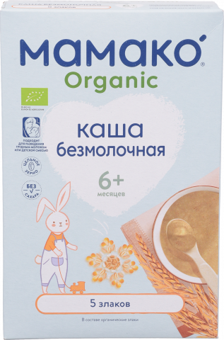 Каша Мамако 200 г б/мол. Organic 5 злаків