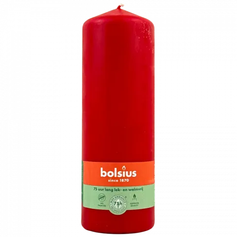 Свіча Bolsius 200/68 черв. 75 год. арт. 103615576841